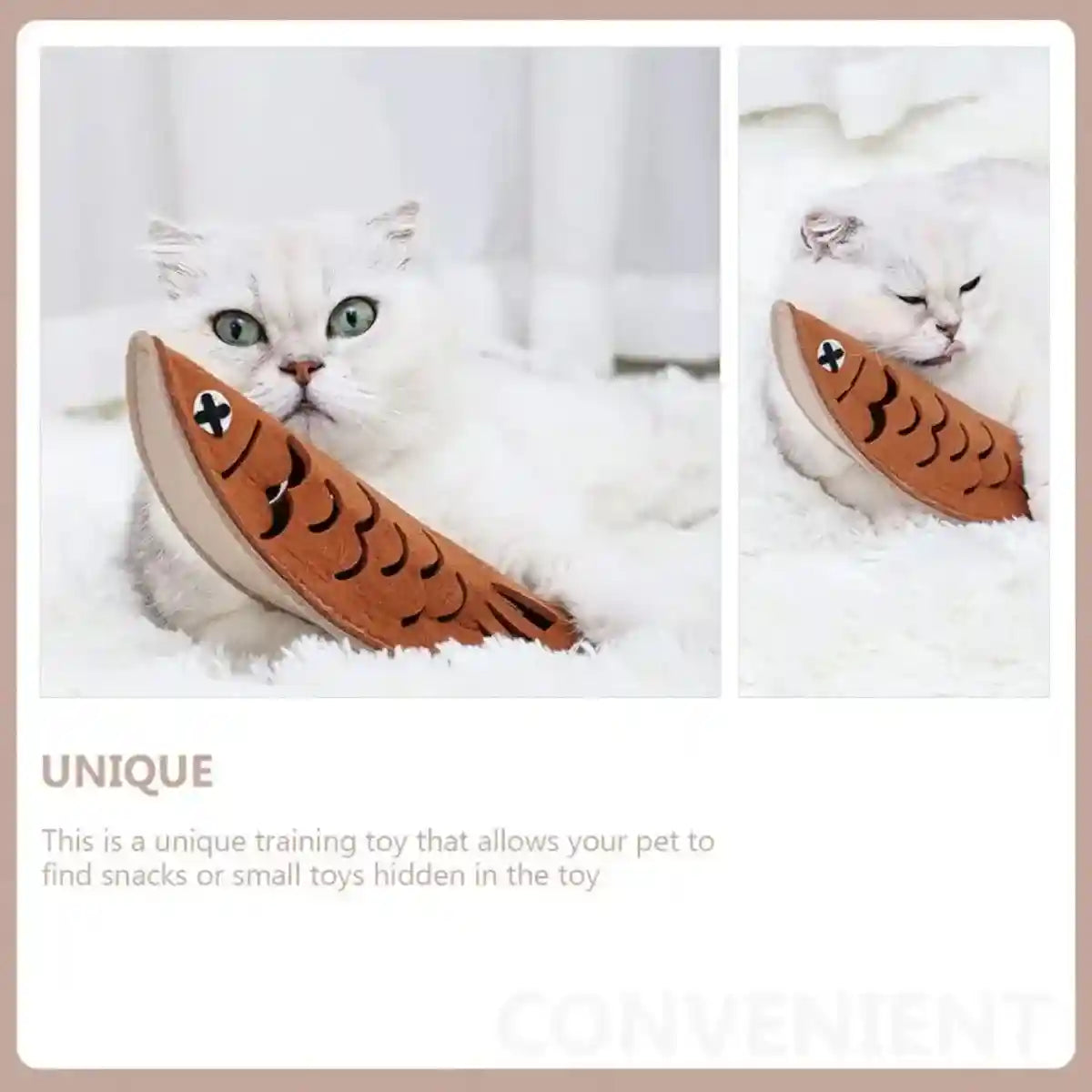 Felt Fish Snuffle Toy for Cats and Dogs