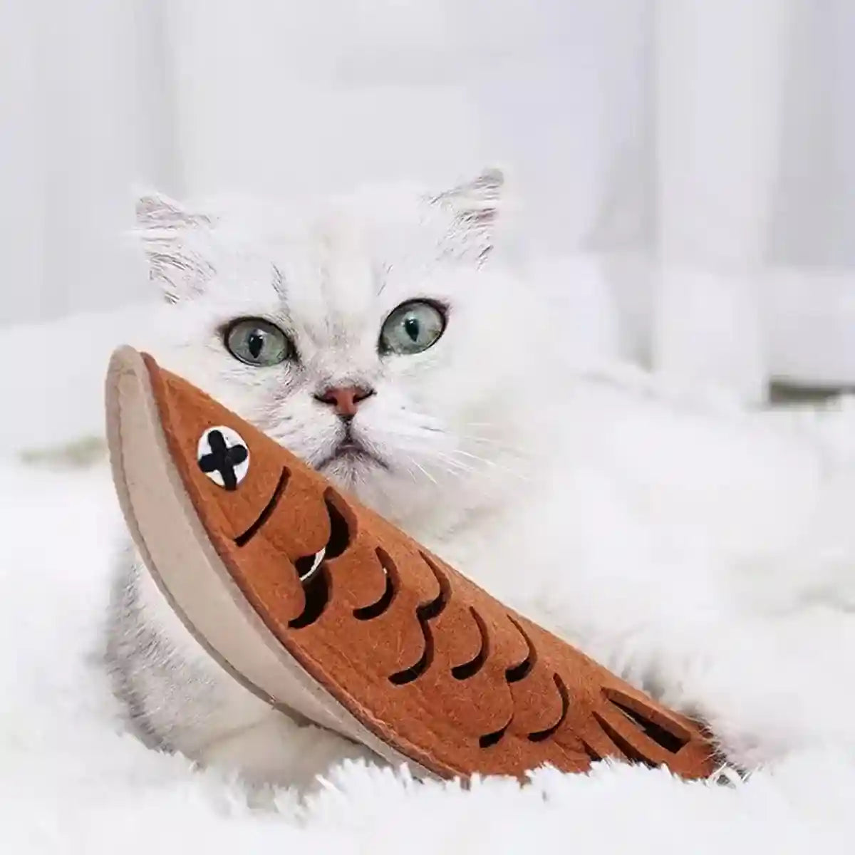 Felt Fish Snuffle Toy for Cats and Dogs