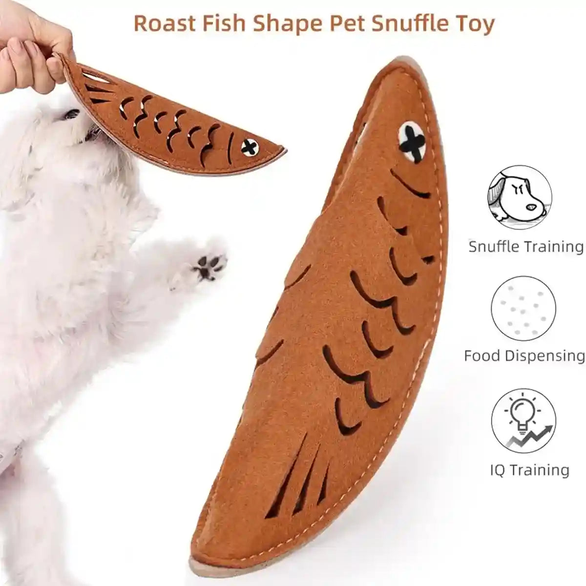 Felt Fish Snuffle Toy for Cats and Dogs