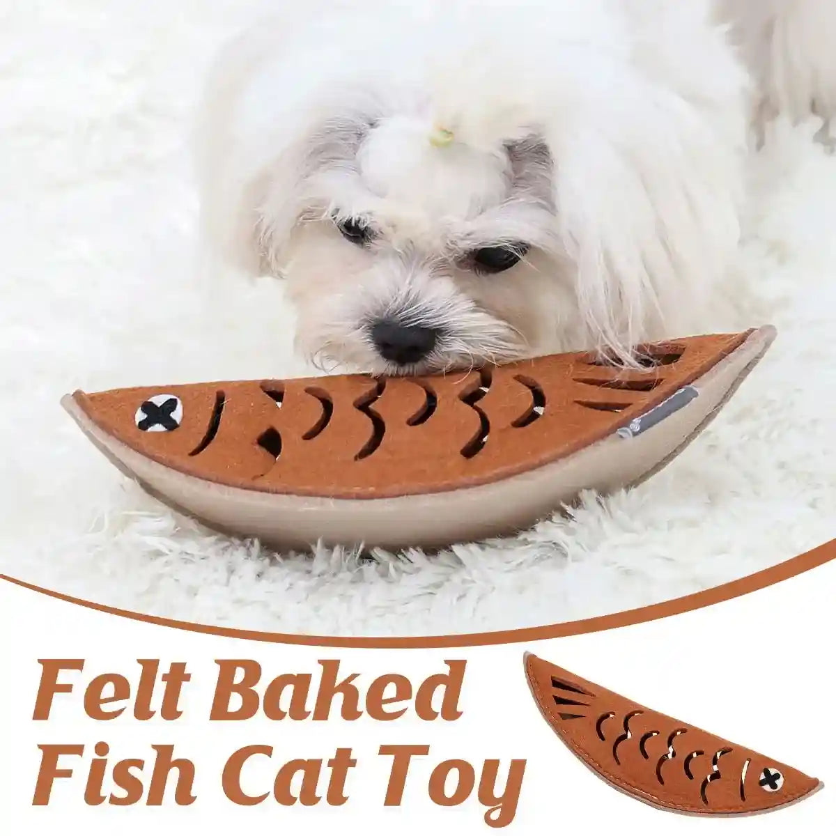 Felt Fish Snuffle Toy for Cats and Dogs