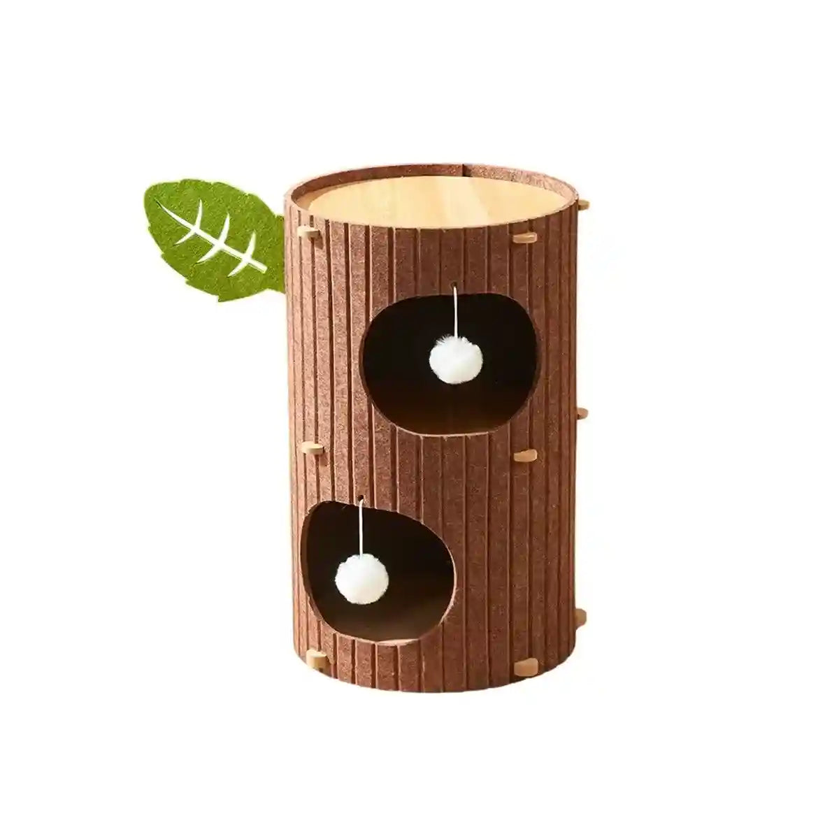 Stylish Multi-Layer Tree Trunk Cat House Indoor for Rest & Play