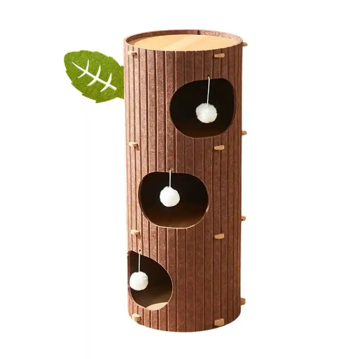 Stylish Multi-Layer Tree Trunk Cat House Indoor for Rest & Play