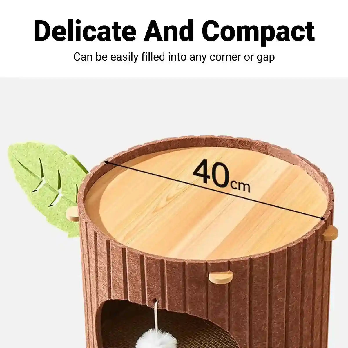 Stylish Multi-Layer Tree Trunk Cat House Indoor for Rest & Play