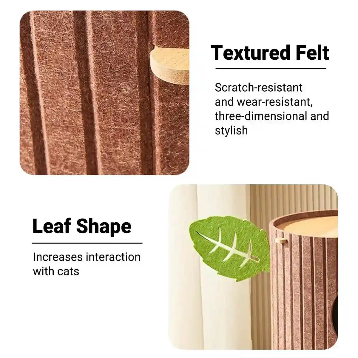 Stylish Multi-Layer Tree Trunk Cat House Indoor for Rest & Play