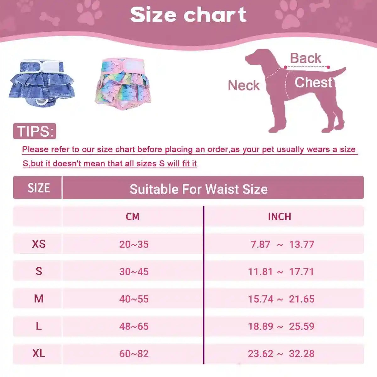 Stylish Washable Dog Diapers Reusable Pet Sanitary Pants