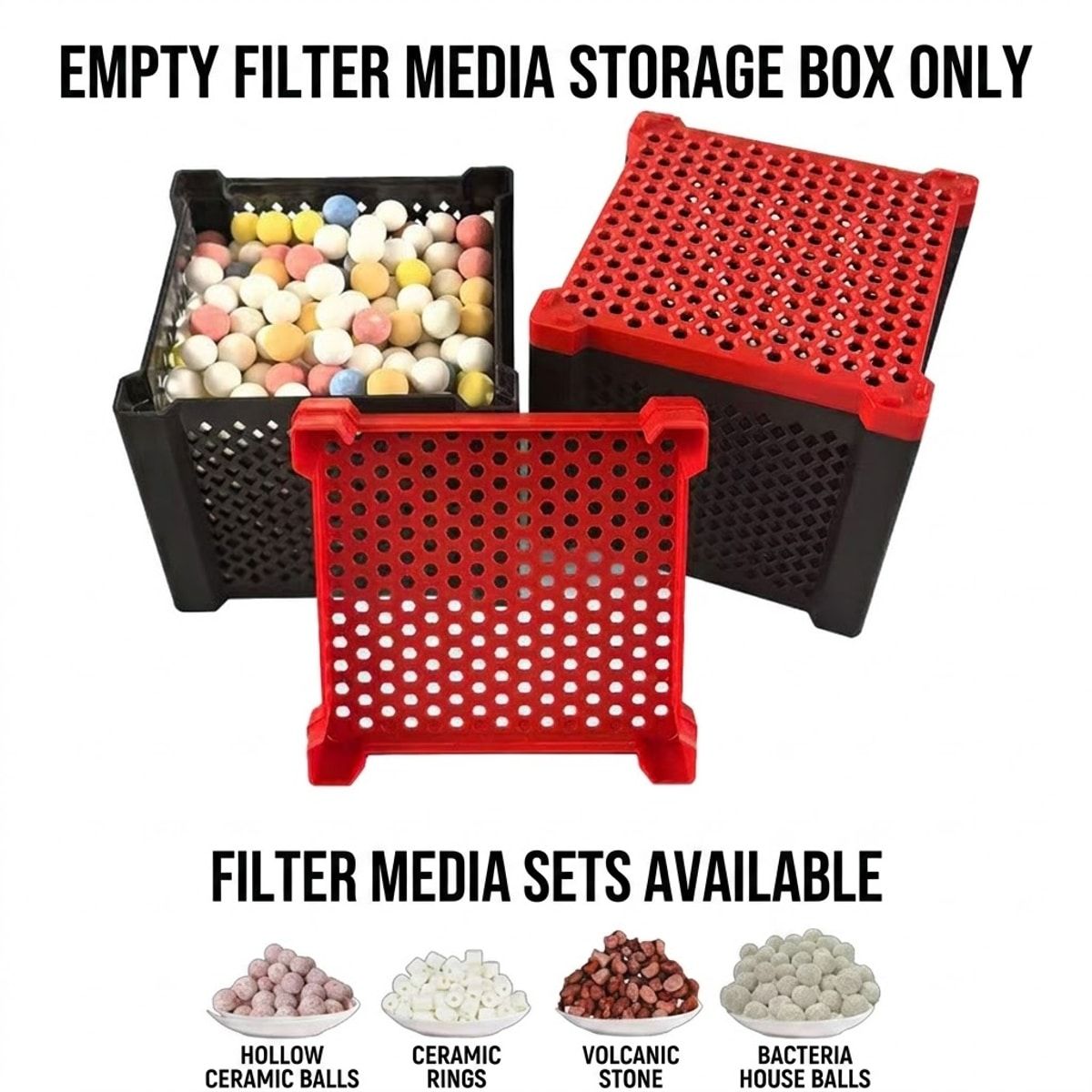 Aquarium Internal Filter Media Box with Lid
