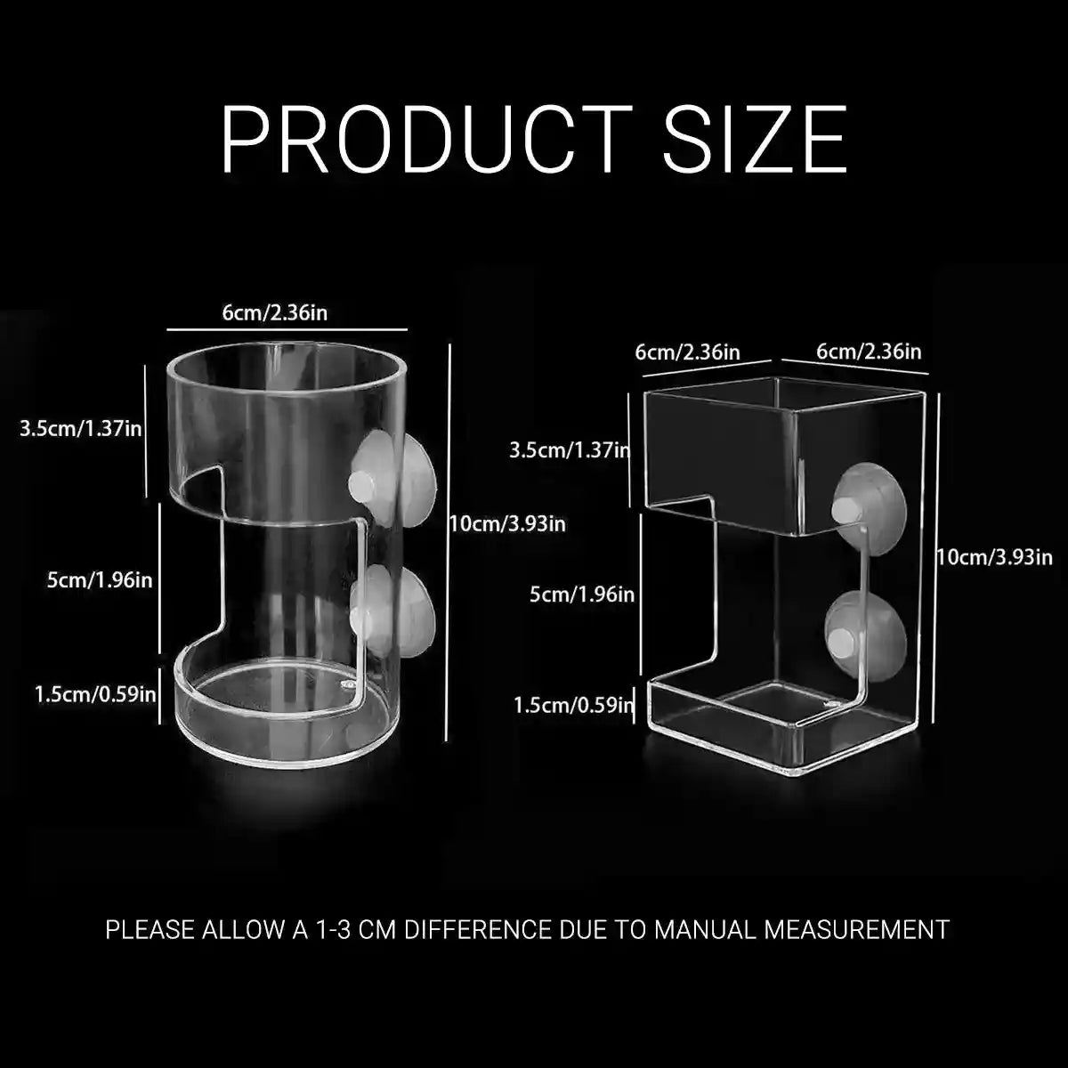 Fish Tank Feeder Box with Suction Cups