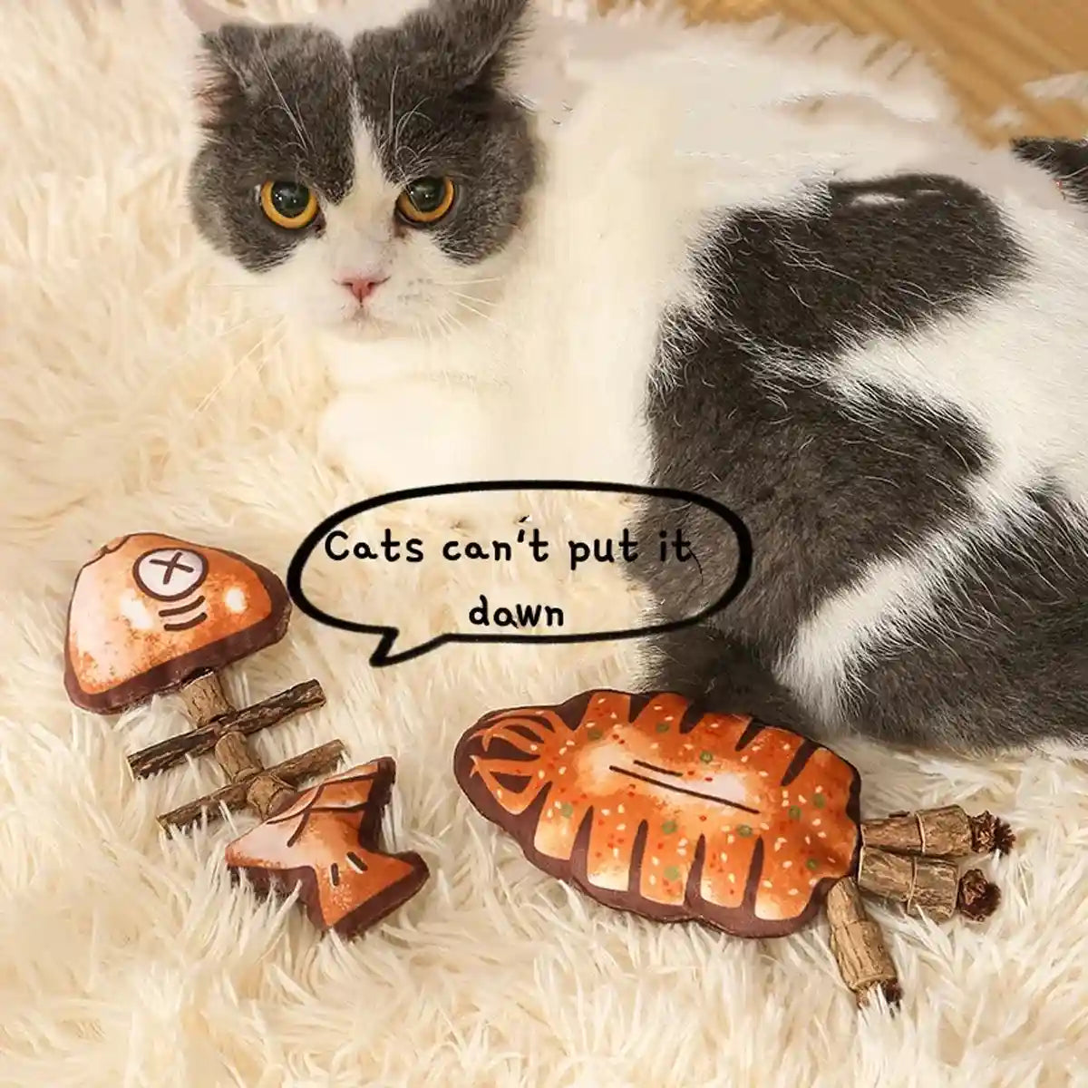 Cat Teething Toy Silvervine Chew Stick Dental Play