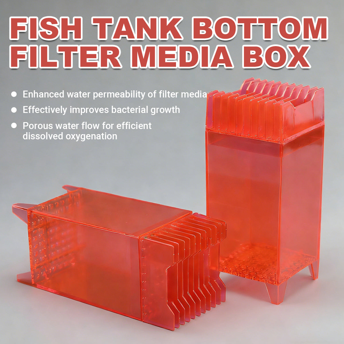 Bottom Fish Tank Filter Media Box Aquarium Biological Filter Holder