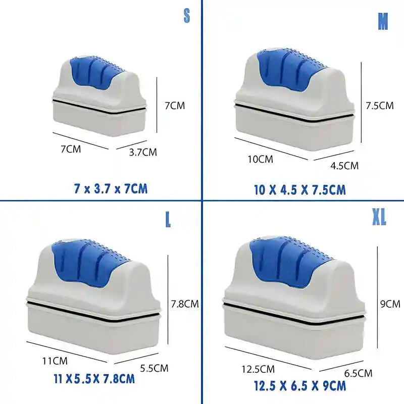 Effortless Magnetic Aquarium Glass Cleaner for Algae Removal S-XL