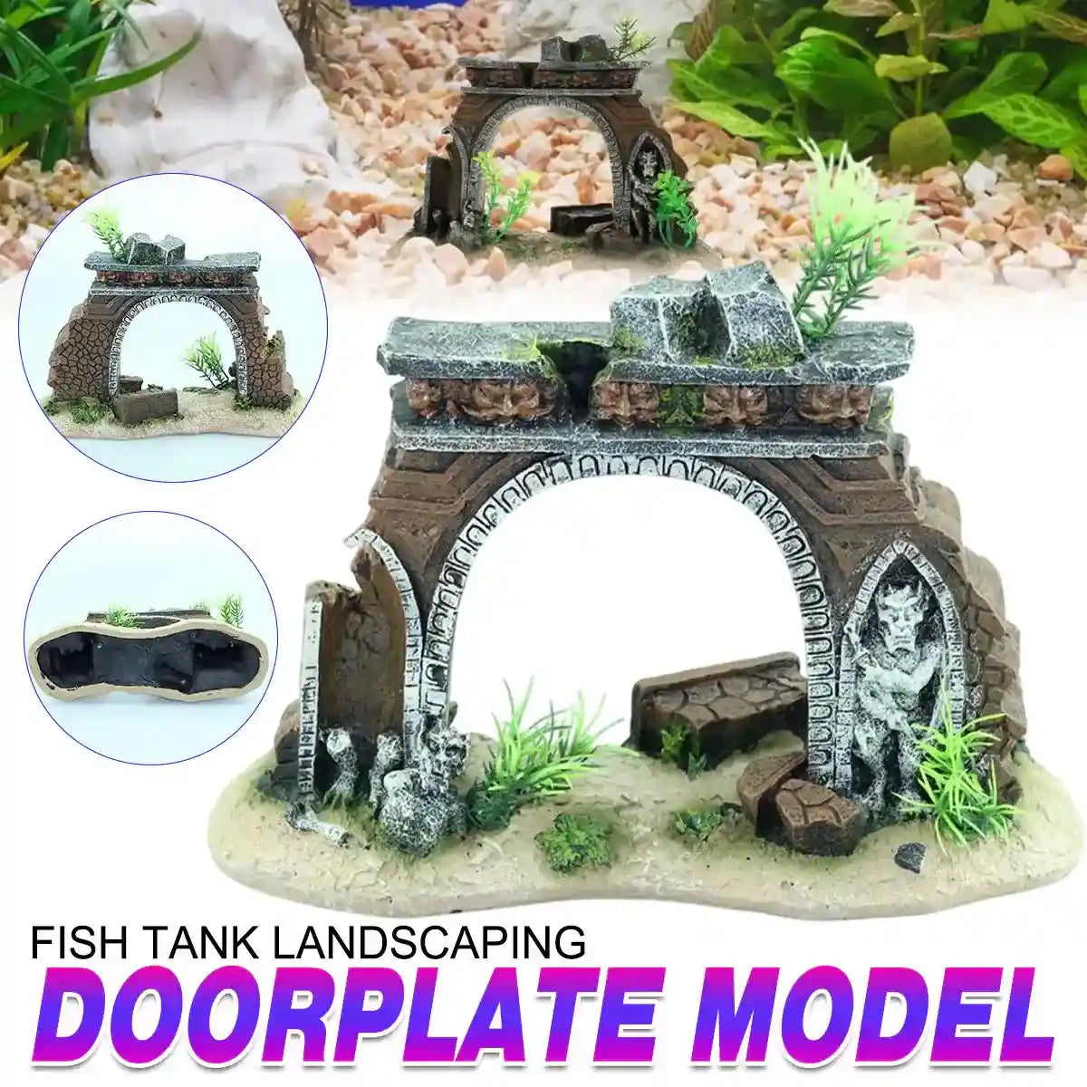 Aquarium fish tank decoration resin archway ornament