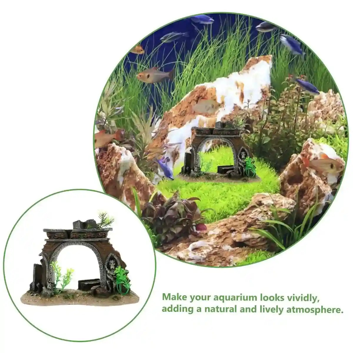 Aquarium Archway Ornament Fish Tank Decoration Resin Model