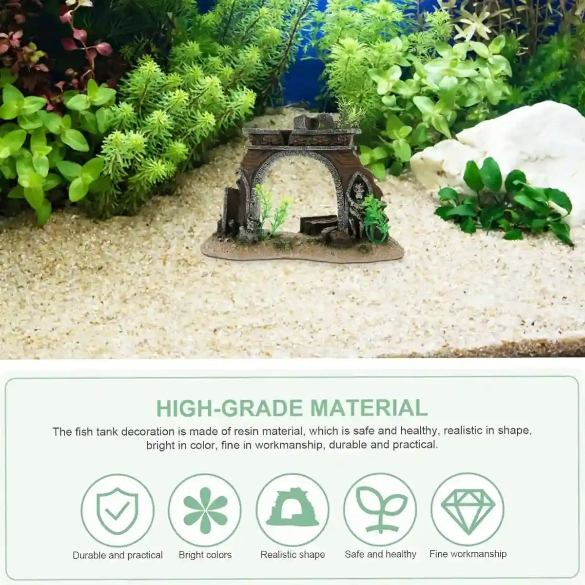 Aquarium Archway Ornament Fish Tank Decoration Resin Model