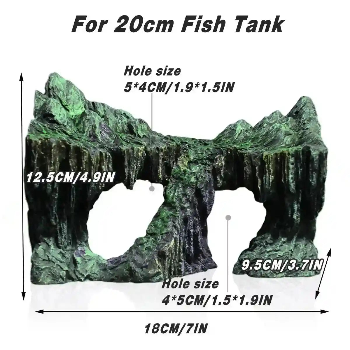 Aquarium Rockery Decoration Natural Rock Cave for Fish & Reptiles