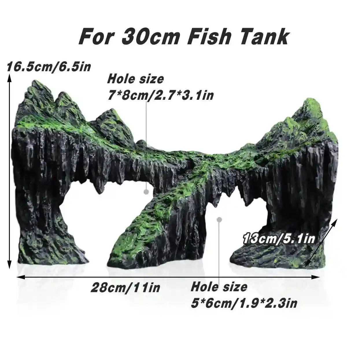 Aquarium Rockery Decoration Natural Rock Cave for Fish & Reptiles