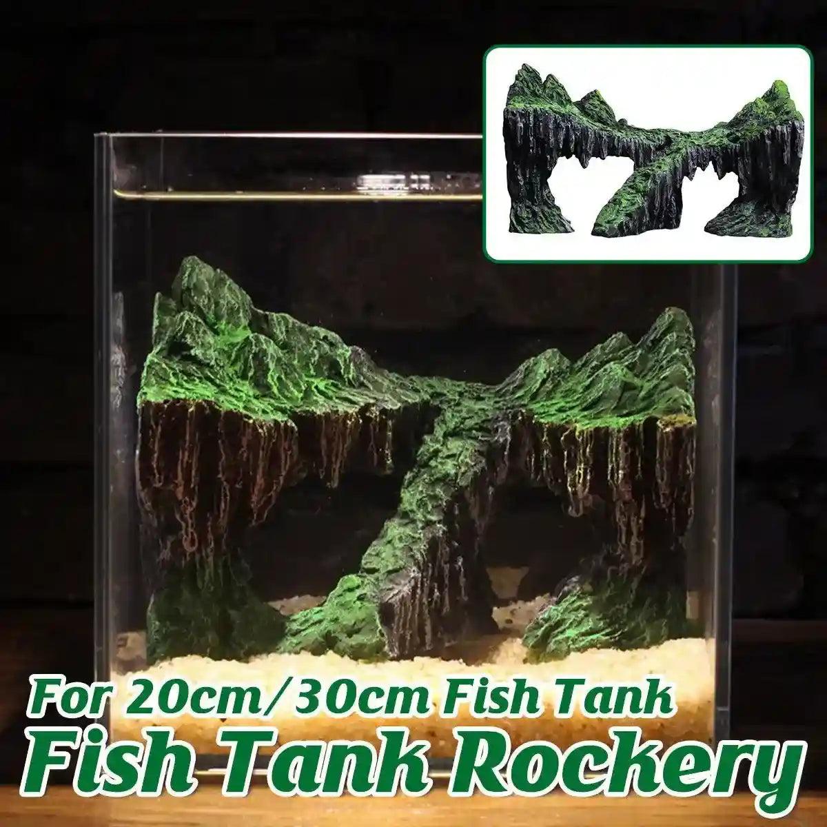 Aquarium Rockery Decoration Natural Rock Cave for Fish & Reptiles