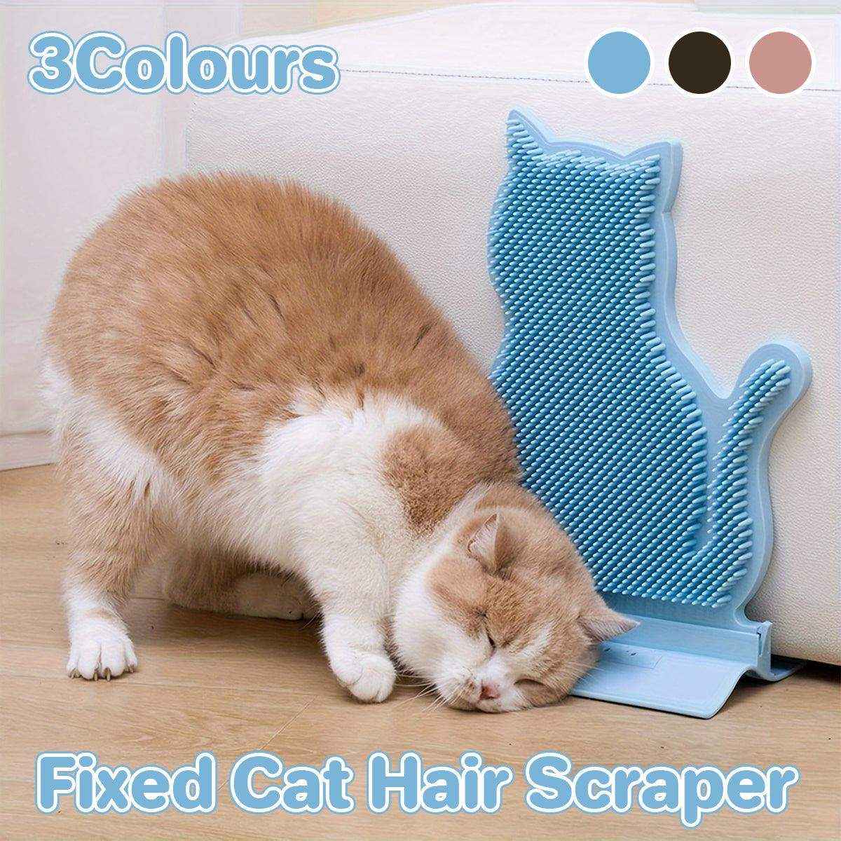 Self-Grooming Cat Hair Scraper Fixed Massage Brush for Shedding