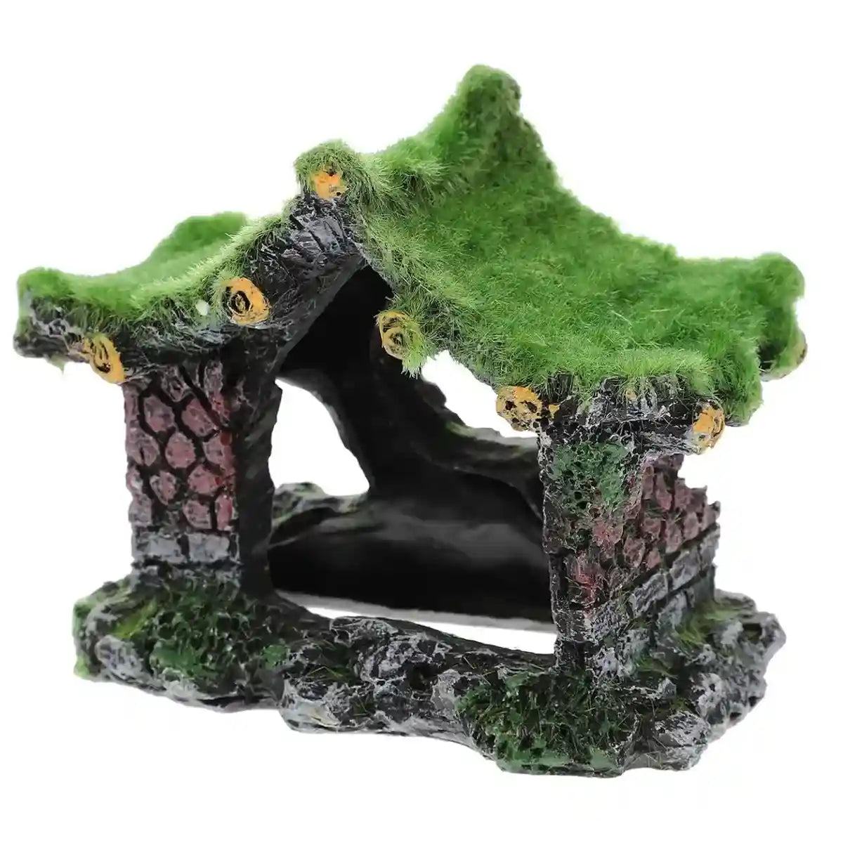 Flocking Aquarium Cave Decoration Fish Tank Hideout Ornament