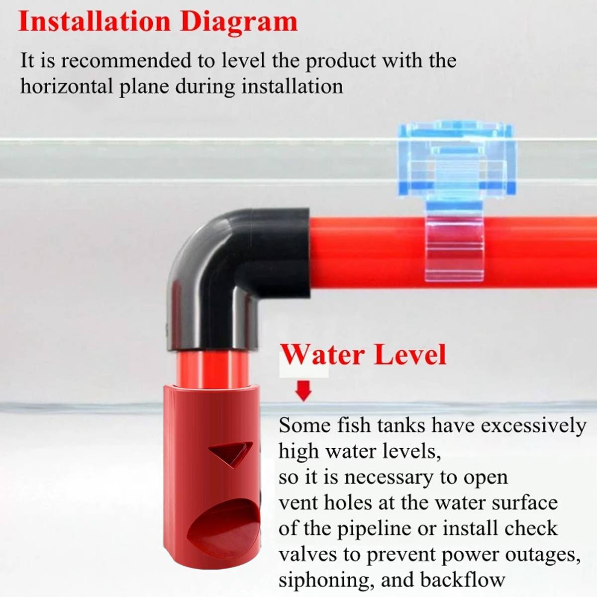 Aquarium Outlet Nozzle 3-Way Flow Return Pipe