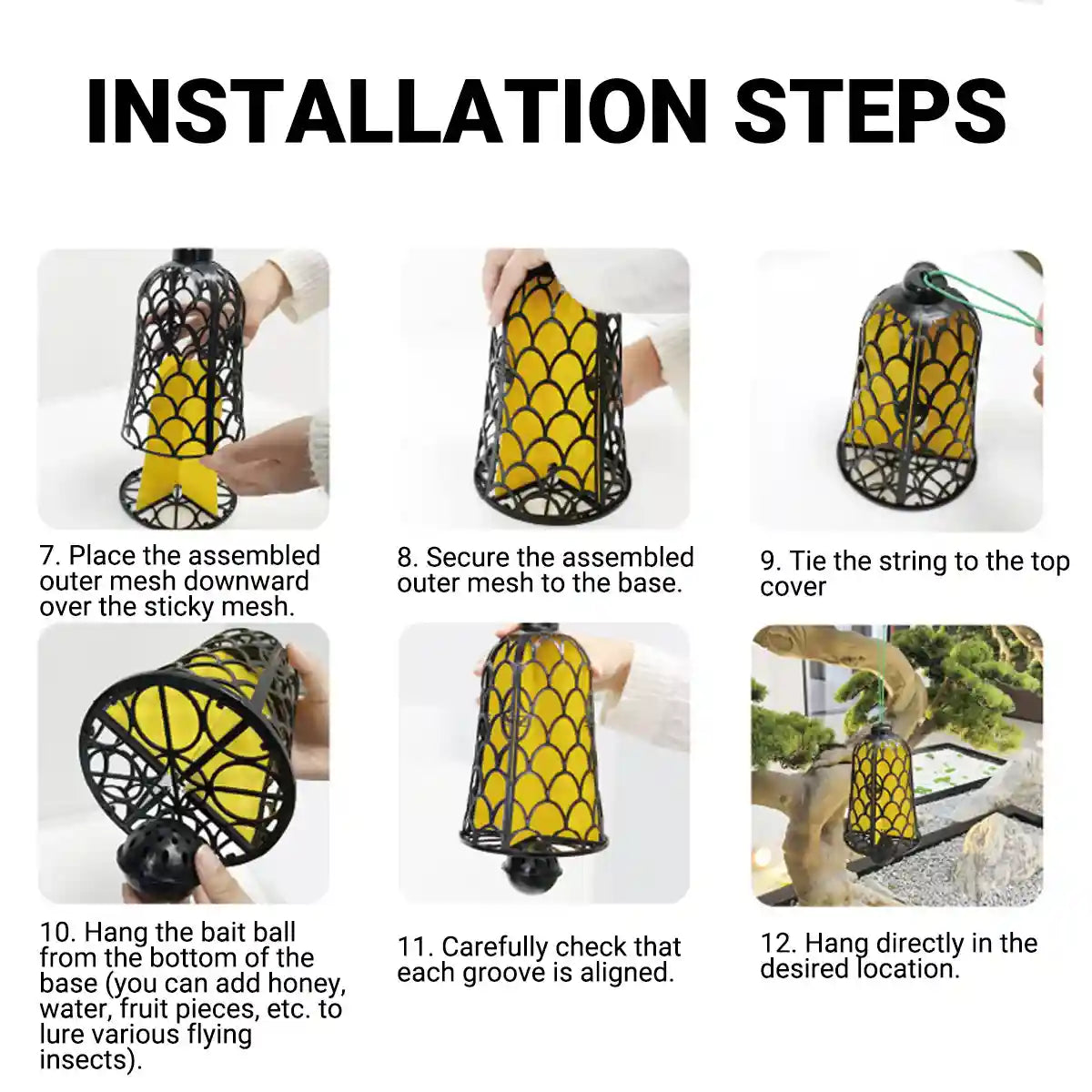 Outdoor Fruit Fly & Bee Traps Set of 2 Bell-Type Insect Traps