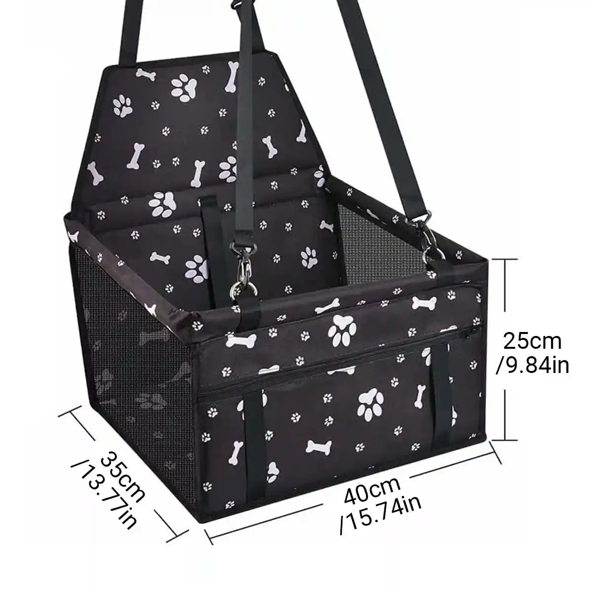 Foldable Dog Car Booster Seat for Travel Portable Pet Carrier for Cars