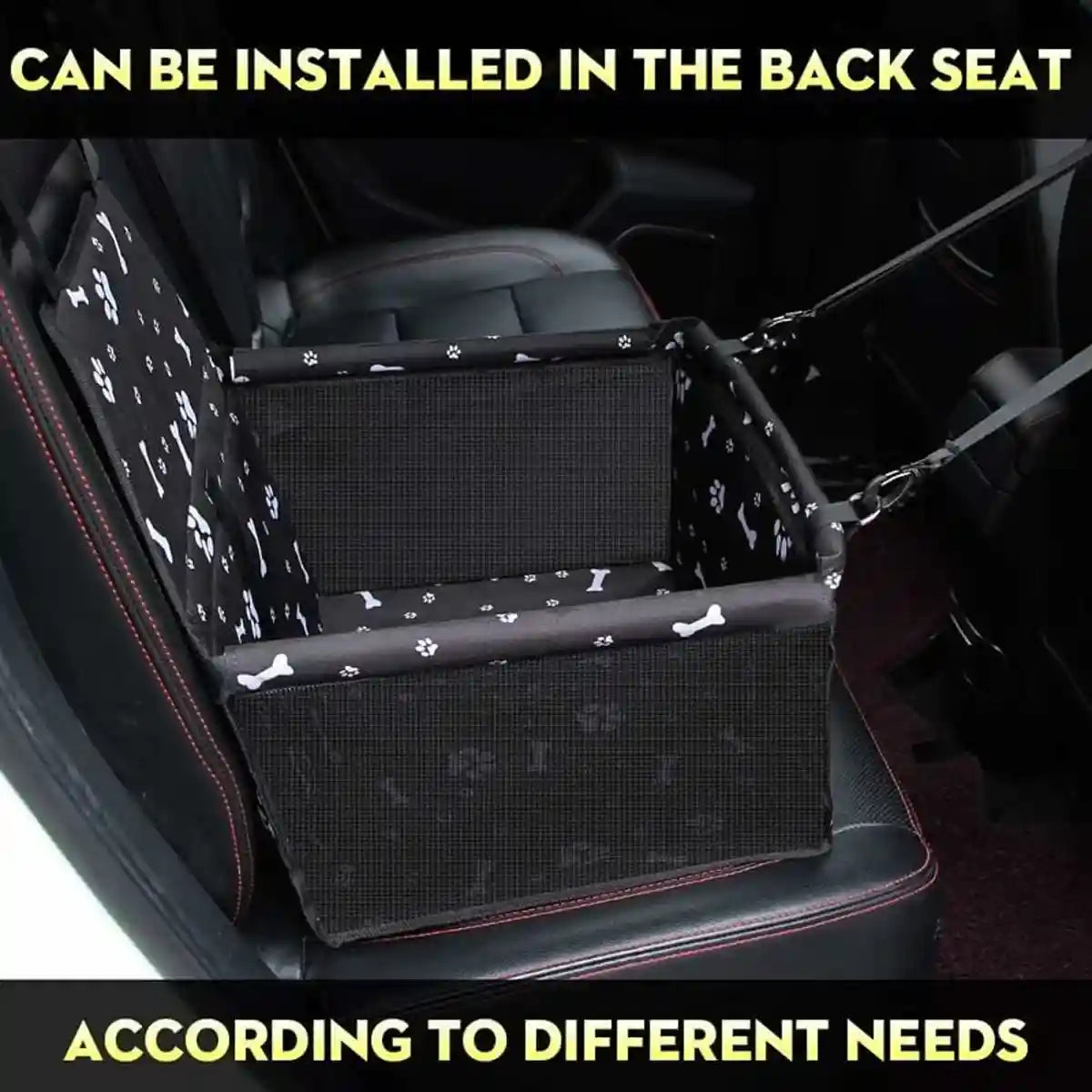 Foldable Dog Car Booster Seat for Travel Portable Pet Carrier for Cars