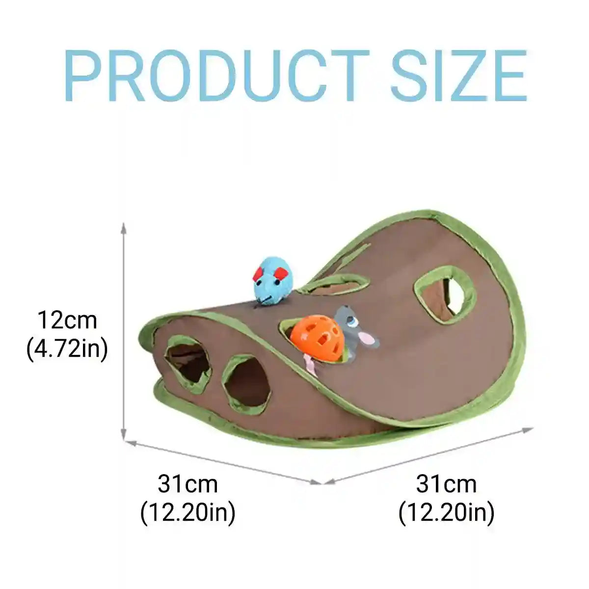 Foldable Mouse Hole Cat Toy Interactive Play Toy for Cats