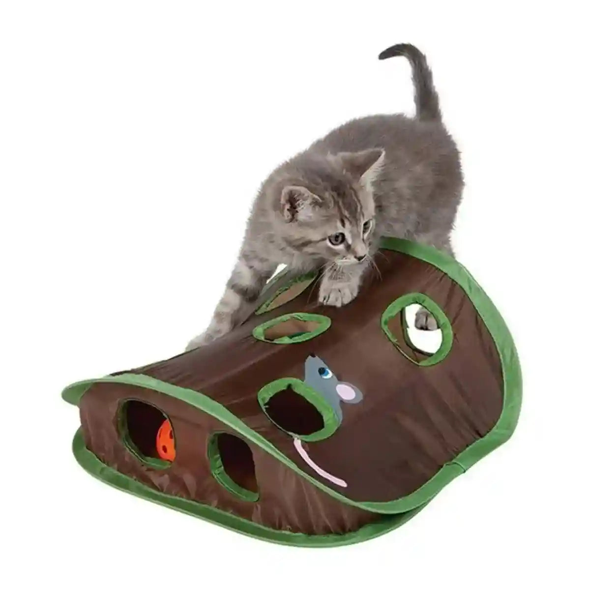 Foldable Mouse Hole Cat Toy Interactive Play Toy for Cats