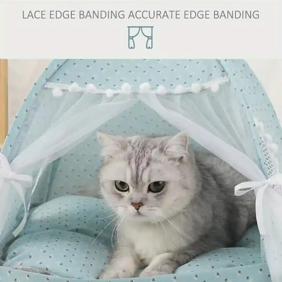 Whimsical Indoor Hideaway Cat Tent with Cushion for Small Pets