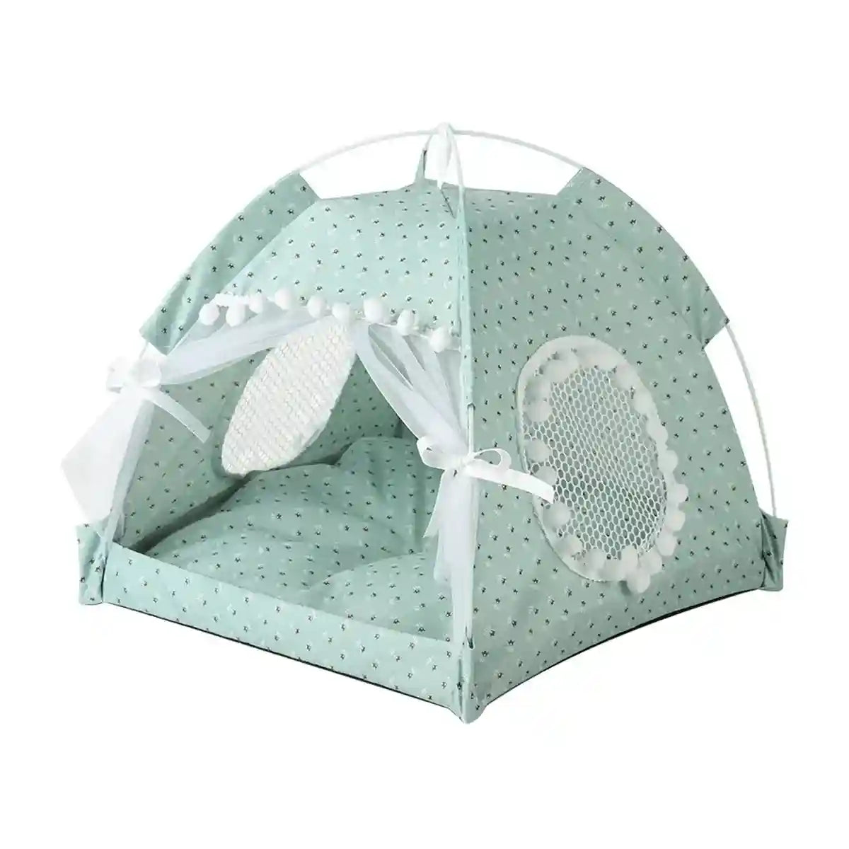 Whimsical Indoor Hideaway Cat Tent with Cushion for Small Pets
