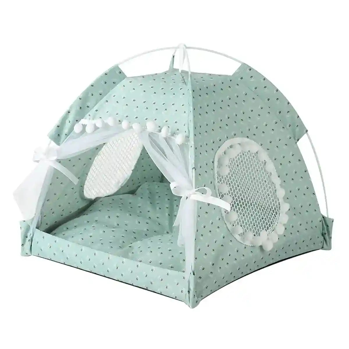 Whimsical Indoor Hideaway Cat Tent with Cushion for Small Pets