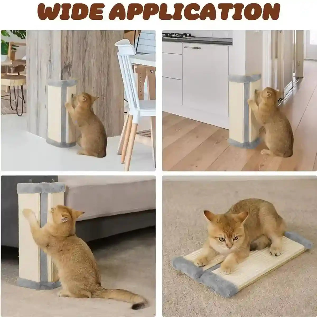 Foldable Wall Protector with Cat Scratching Board for Corners and Floors
