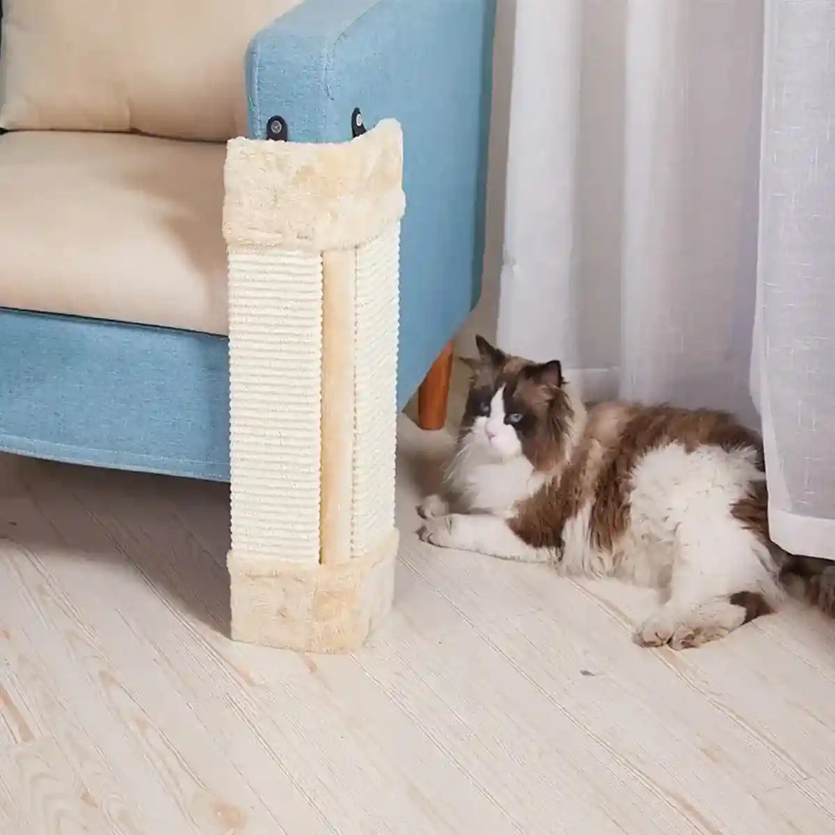 Foldable Wall Protector with Cat Scratching Board for Corners and Floors