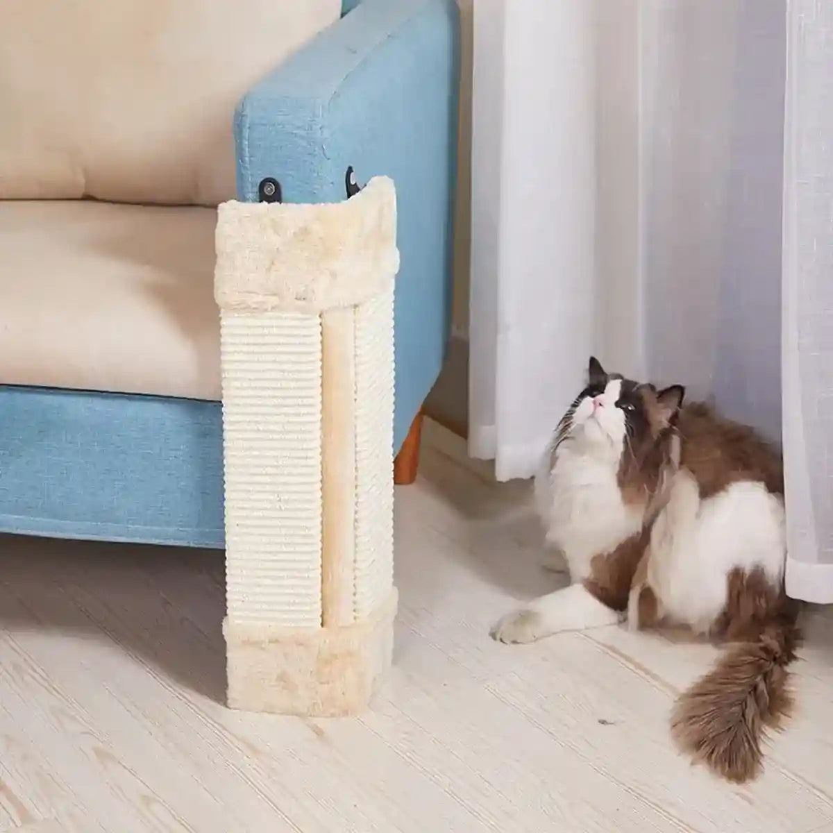 Foldable Wall Protector with Cat Scratching Board for Corners and Floors