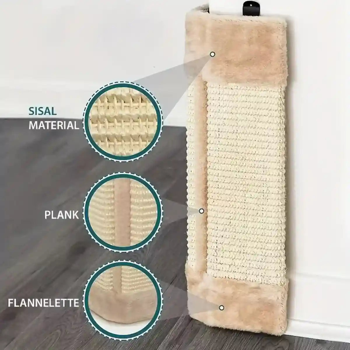 Foldable Wall Protector with Cat Scratching Board for Corners and Floors