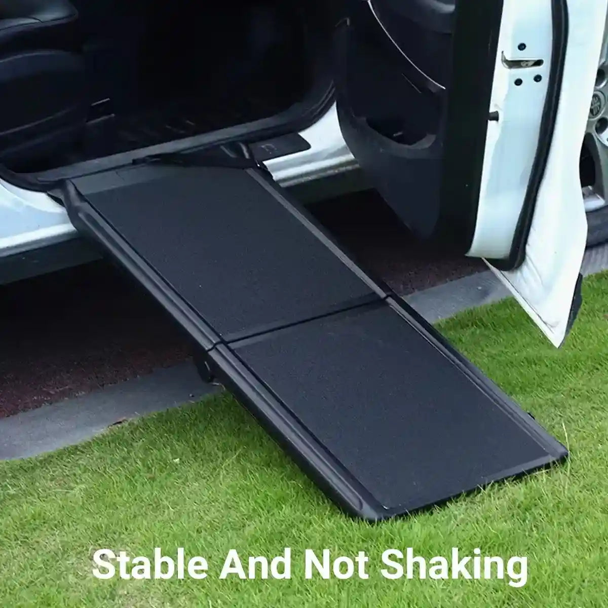 Foldable Dog Car Ramp with Non-Slip Surface for Vehicle Access