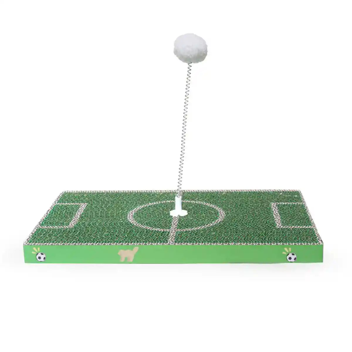 Football Field Cat Scratching Board Interactive Corrugated Scratch Pad with Toy Ball