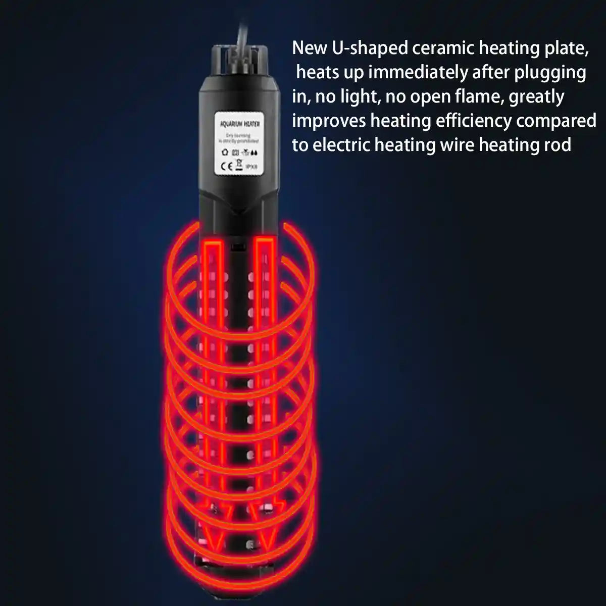 Energy-Efficient 500W Aquarium Heater Fish Tank Heater with Adjustable Thermostat