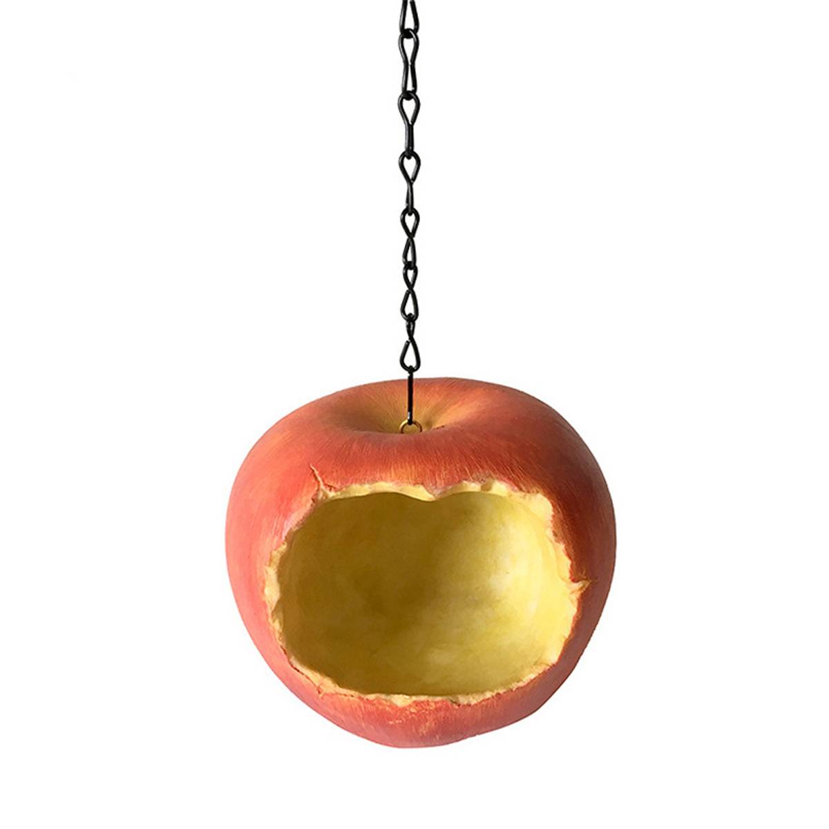 Apple Shaped Hanging Bird Feeder Resin Garden Bird Feeder