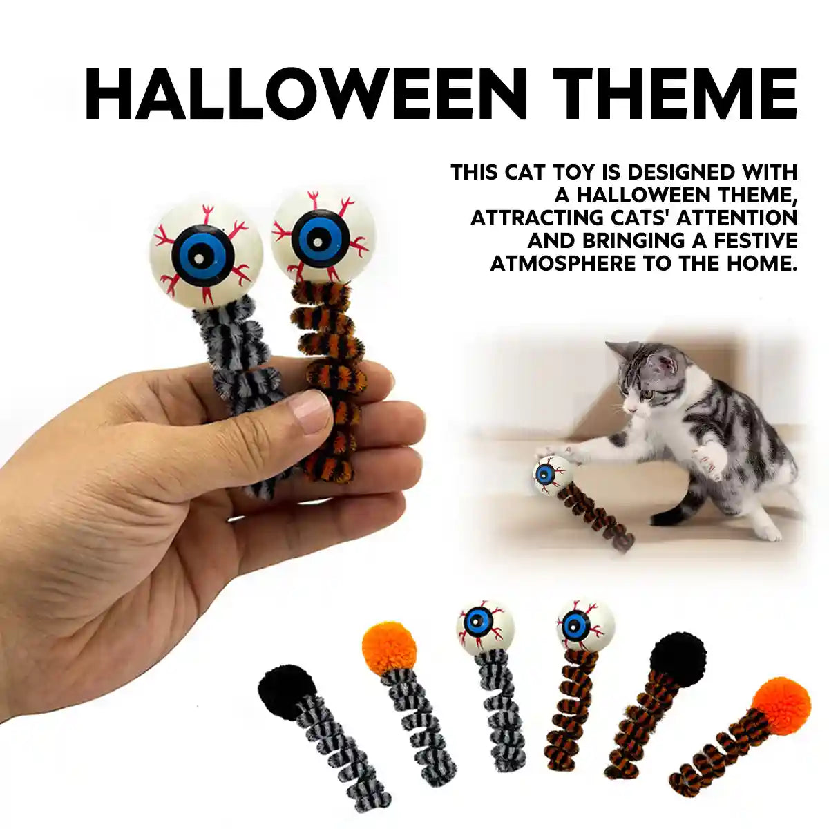 Halloween Funny Cat Toys (8PCS Set)