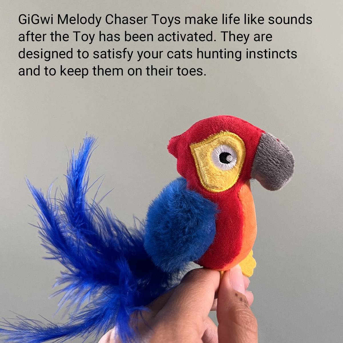Interactive Cat Toy Motion Activated Parrot Sound Toy