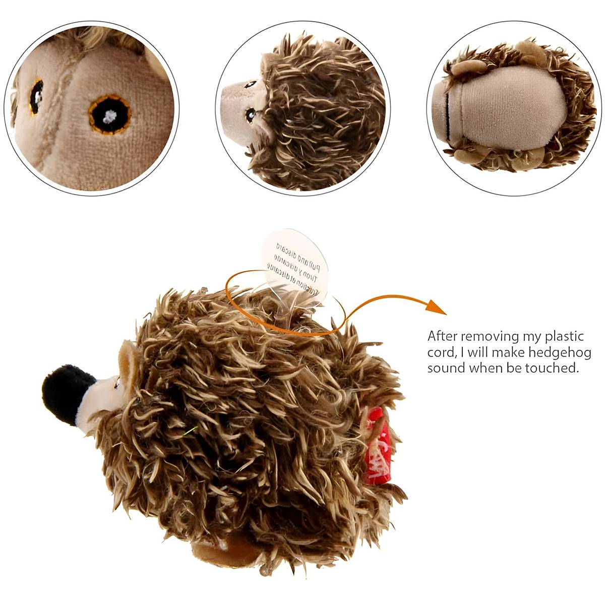 Interactive Cat Toy Hedgehog With Sound