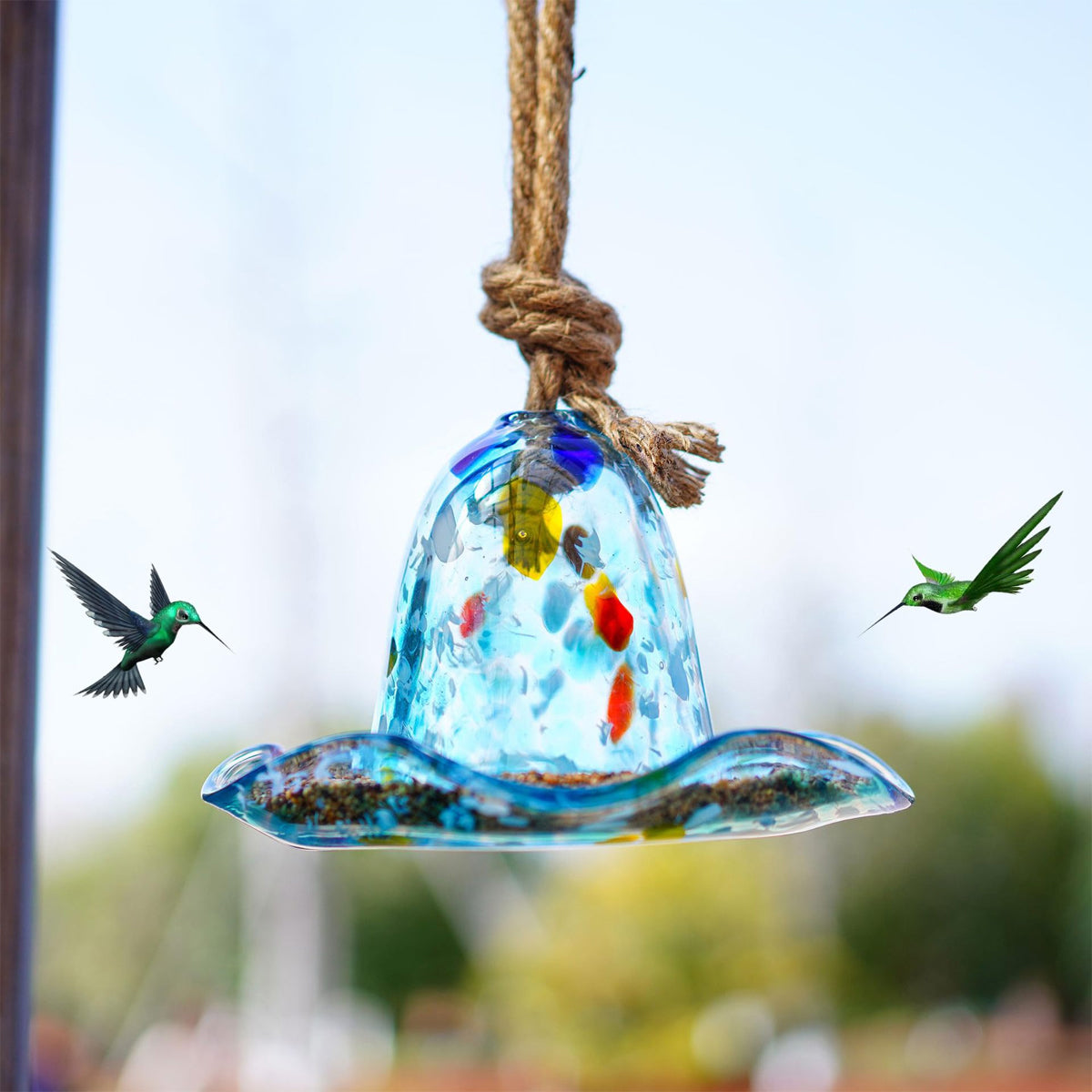 Bird Feeder Garden Decor Hanging Feeder for Outdoor Yard Decoration Colourful