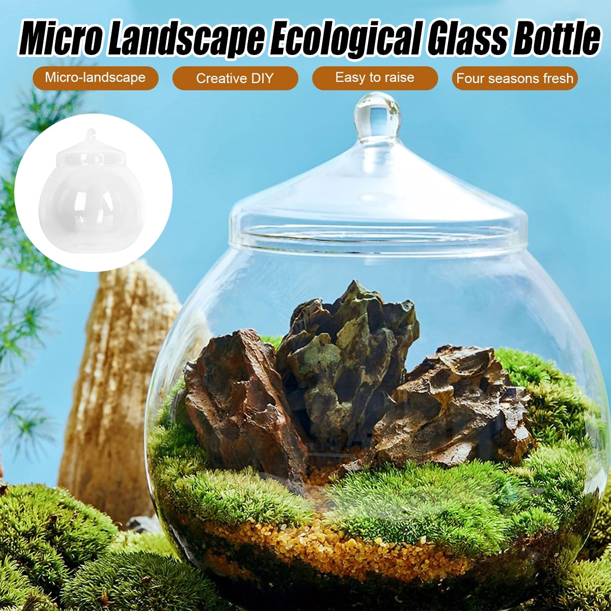 Micro Landscape Glass Bottle With Lid