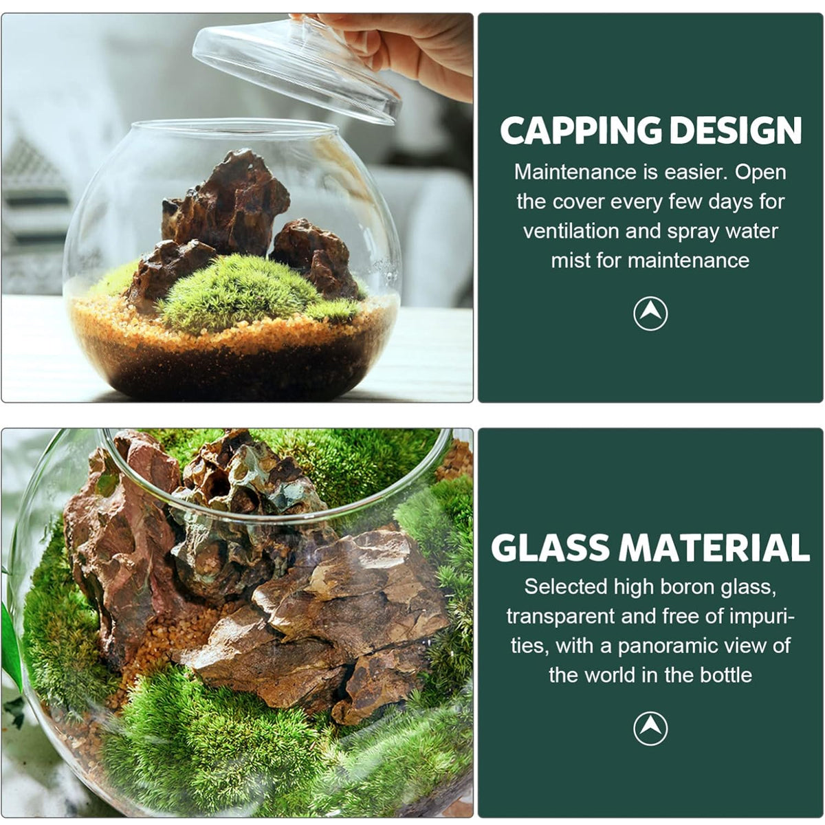 Micro Landscape Glass Bottle With Lid