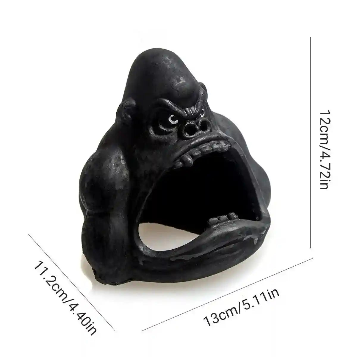 Gorilla Aquarium Decoration Hideout Resin Reptile Fish Tank Cave