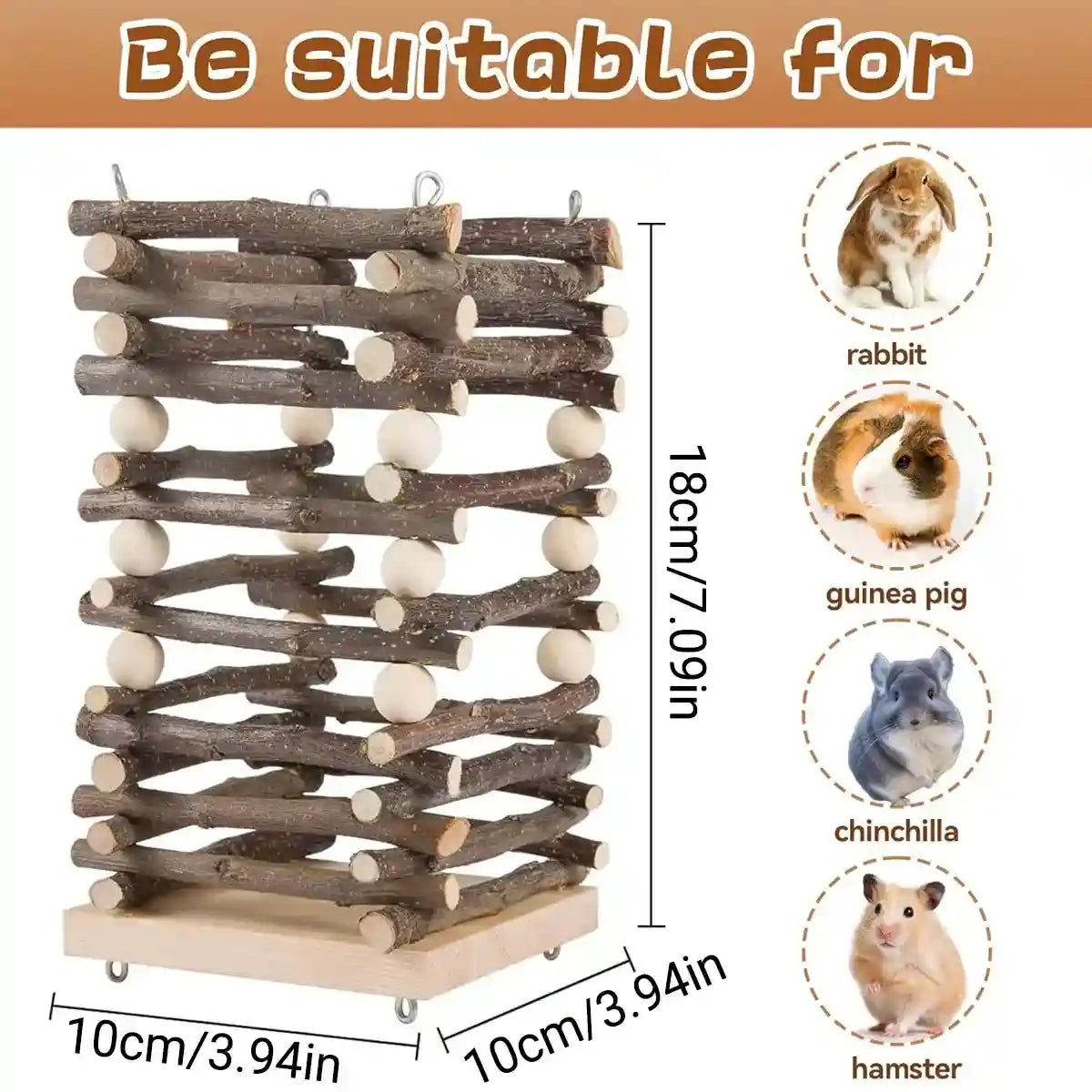 Applewood Hay Rack Feeder for Rabbits & Small Pets