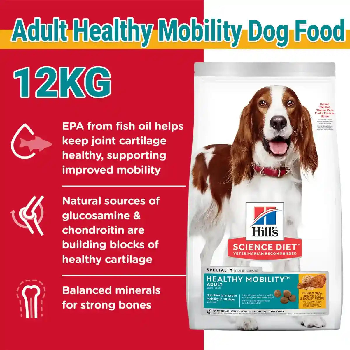 Hills Adult Healthy Mobility Dry Dog Food 12KG