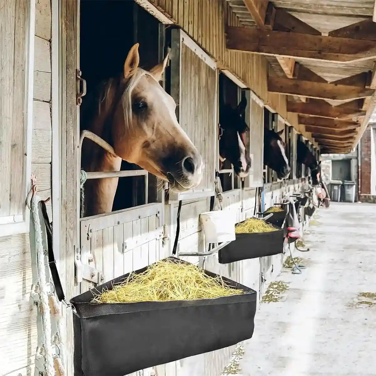 Corner Hay Bag Feeder Durable Hay Nets for Horses & Livestock