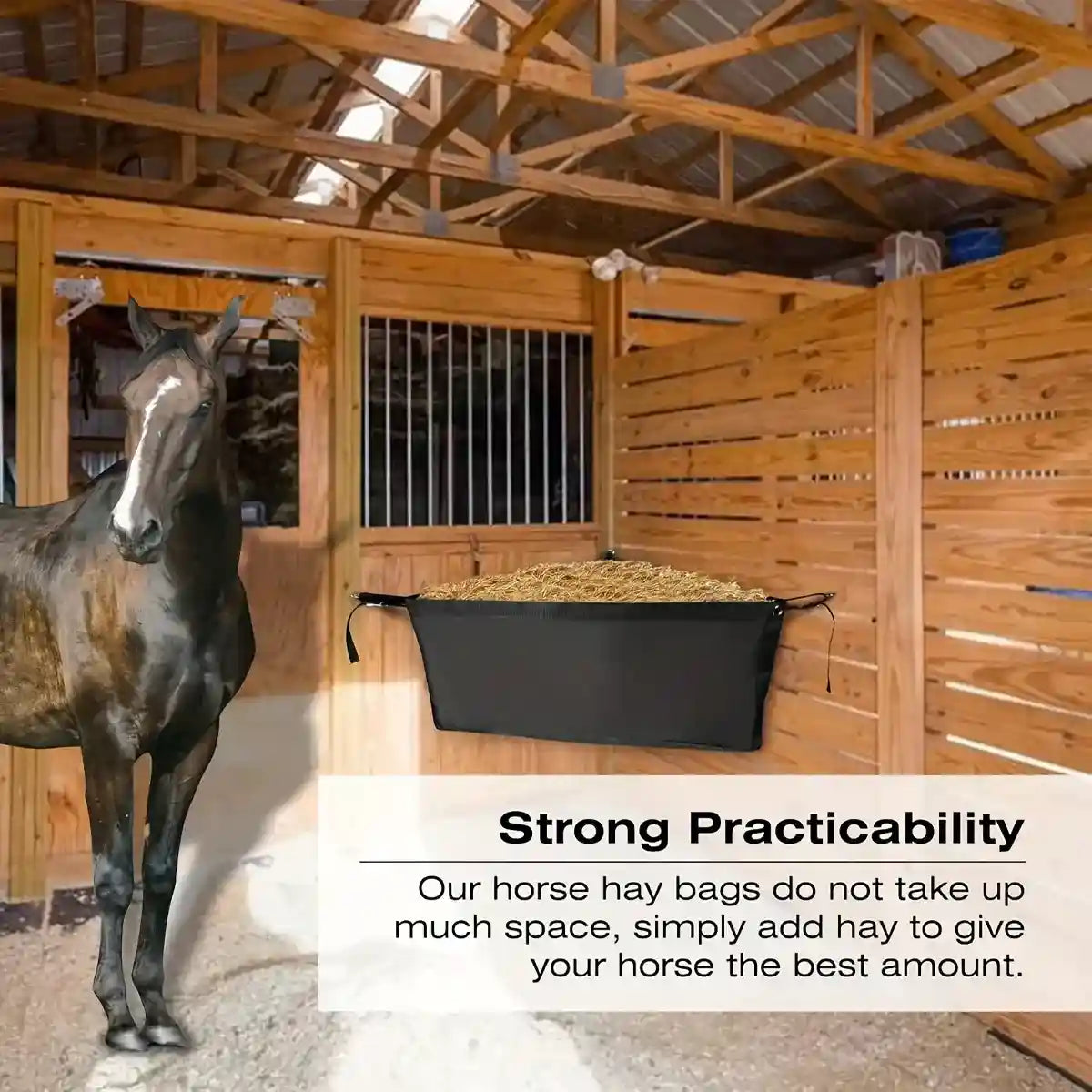 Corner Hay Bag Feeder Durable Hay Nets for Horses & Livestock